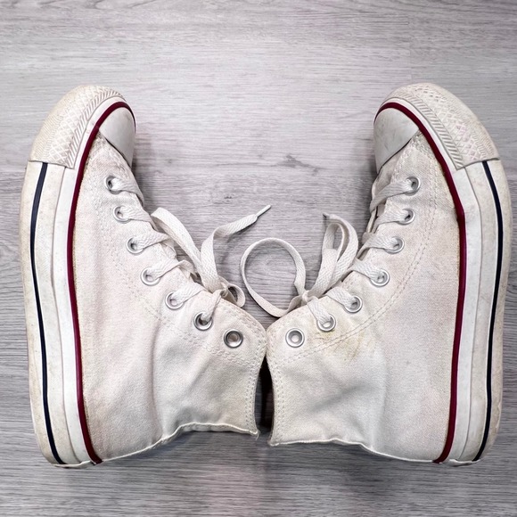 Vintage Converse Chuck Taylor All Star High Top Canvas Sneakers White Size 4 US - Picture 6 of 13